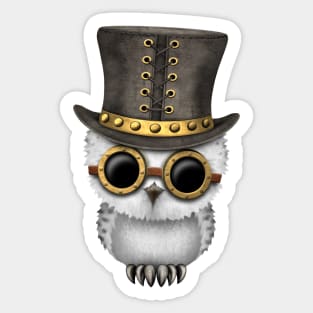 Steampunk Baby Owl Sticker